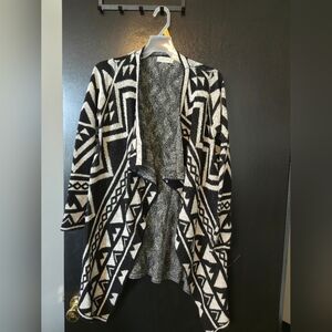 Altar'd State Black and White Geometric Cardigan S/ Can Fit M